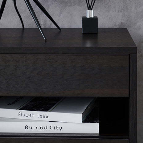 Scandinavian Solid Wood Rectangular 2-Drawer Nightstand
