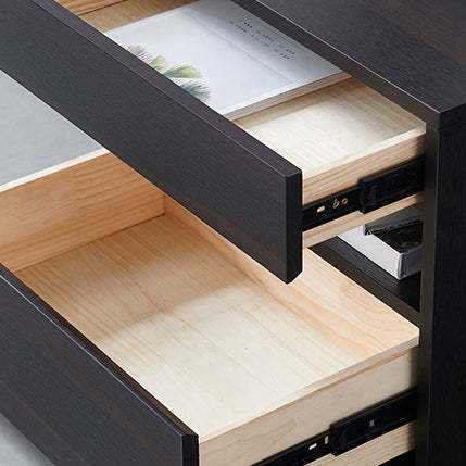 Scandinavian Solid Wood Rectangular 2-Drawer Nightstand