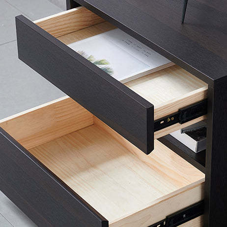 Scandinavian Solid Wood Rectangular 2-Drawer Nightstand