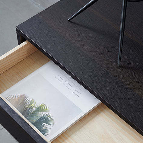 Scandinavian Solid Wood Rectangular 2-Drawer Nightstand