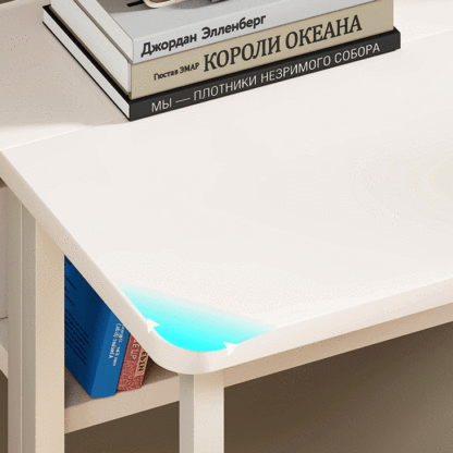 Minimalist Iron Wood Rectangular 1-Tier Mobile Side Table
