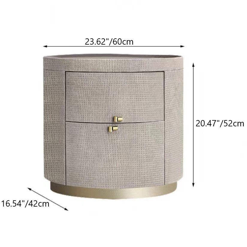 Minimalist Sintered Stone 2-Drawer Nightstand