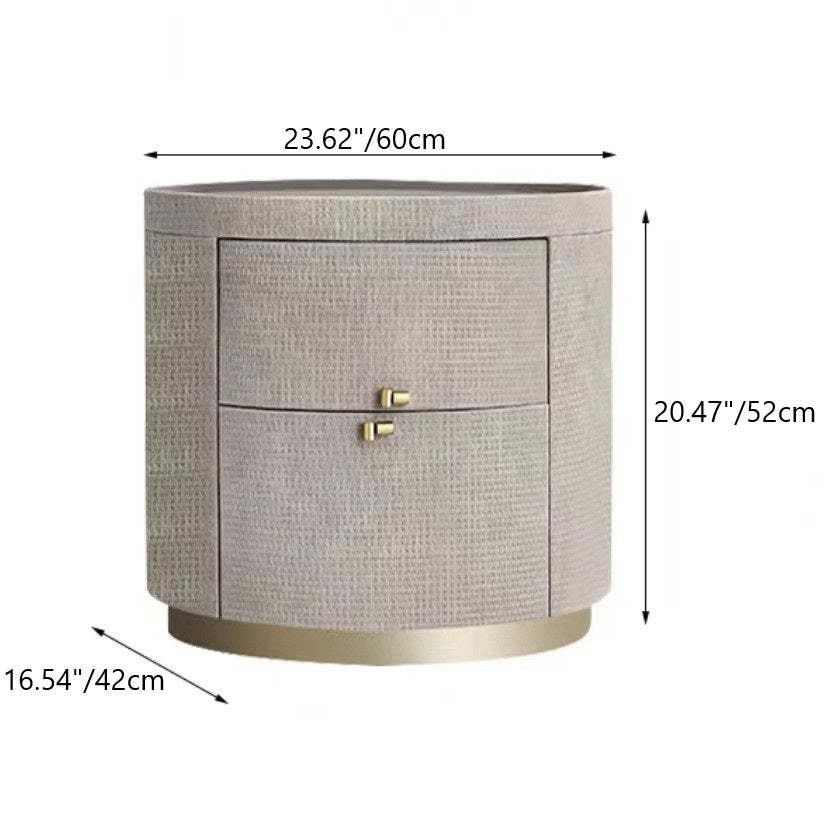 Minimalist Sintered Stone 2-Drawer Nightstand