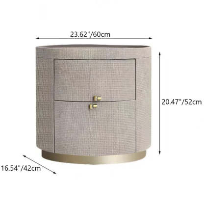 Minimalist Sintered Stone 2-Drawer Nightstand