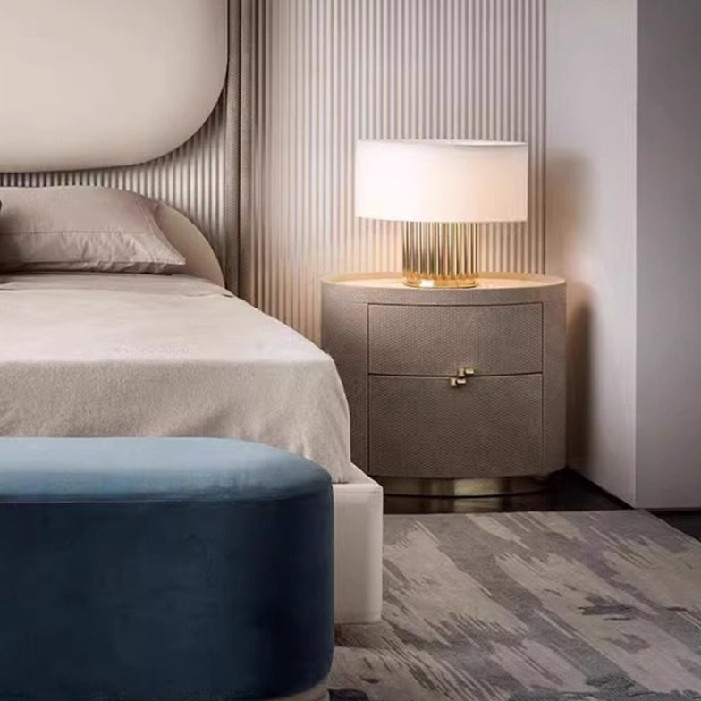 Minimalist Sintered Stone 2-Drawer Nightstand