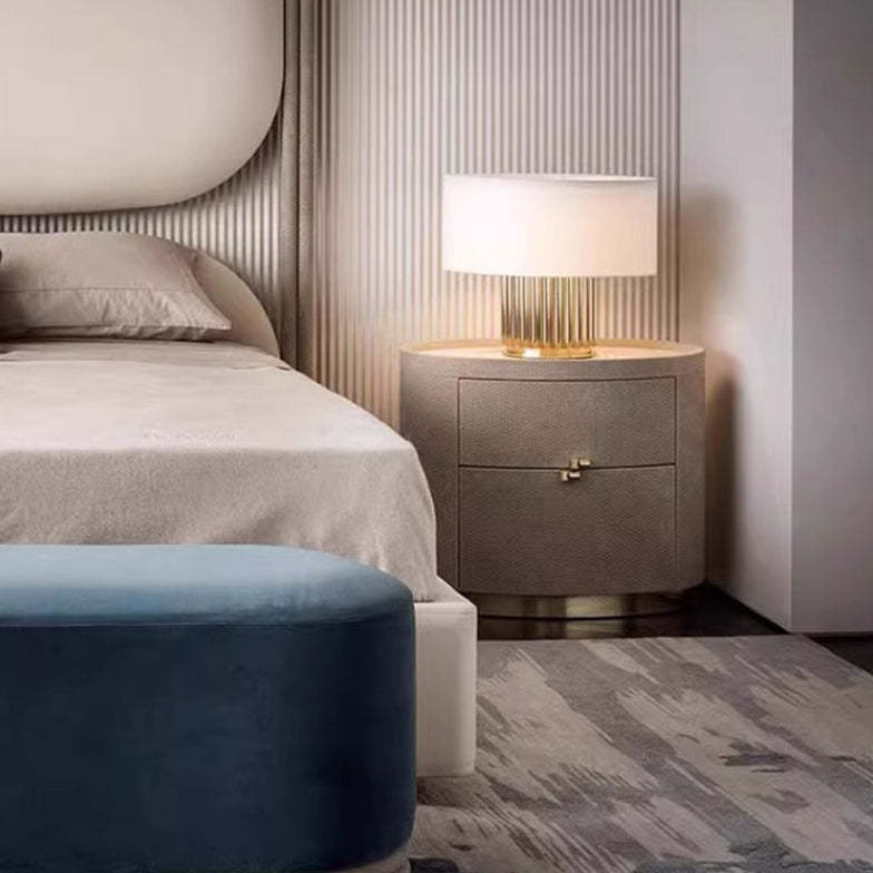 Minimalist Sintered Stone 2-Drawer Nightstand