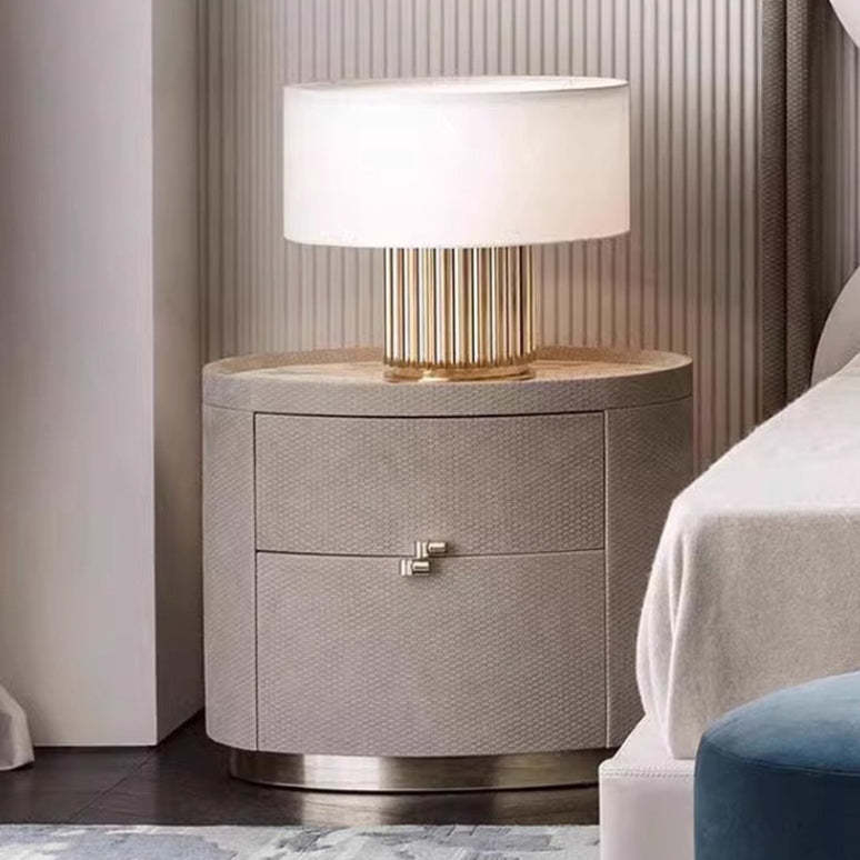 Minimalist Sintered Stone 2-Drawer Nightstand