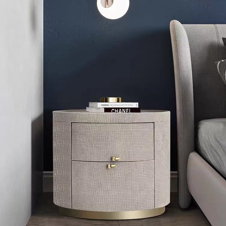 Minimalist Sintered Stone 2-Drawer Nightstand
