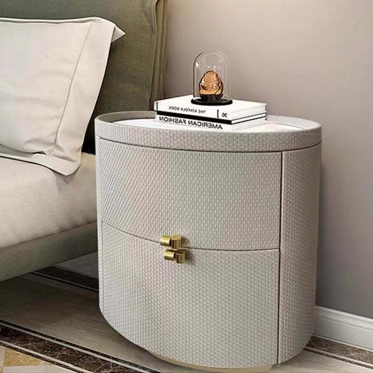 Minimalist Sintered Stone 2-Drawer Nightstand