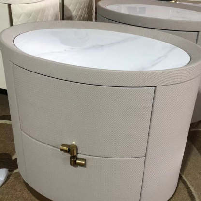 Minimalist Sintered Stone 2-Drawer Nightstand