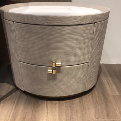 Minimalist Sintered Stone 2-Drawer Nightstand