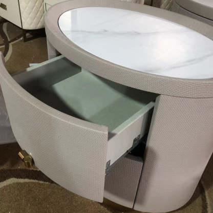 Minimalist Sintered Stone 2-Drawer Nightstand