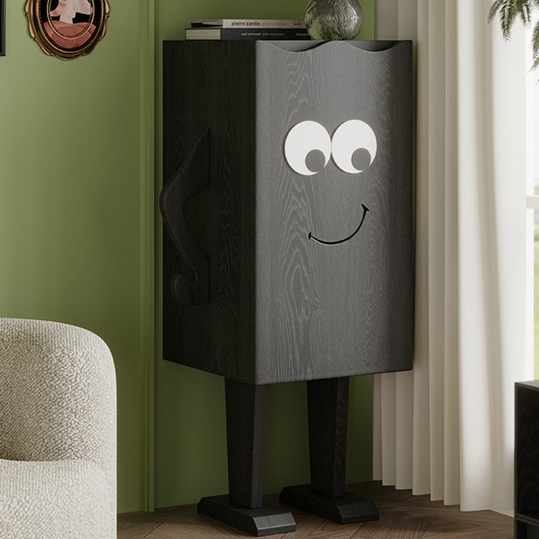 Contemporary Solid Wood 1-Storage Side Table