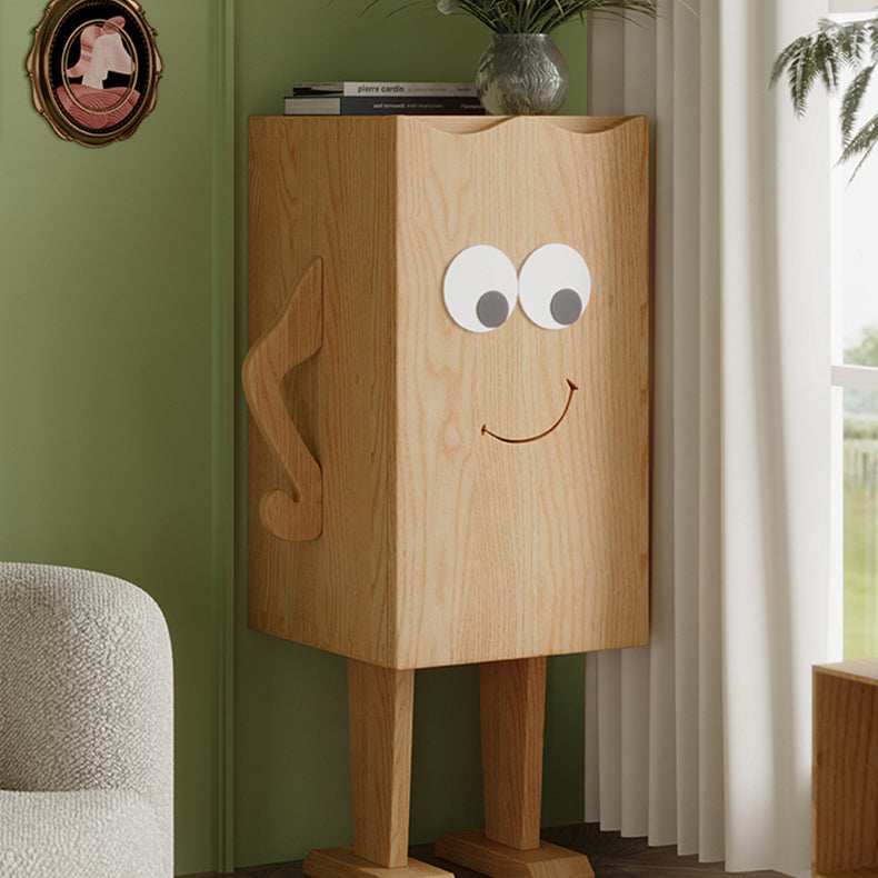 Contemporary Solid Wood 1-Storage Side Table
