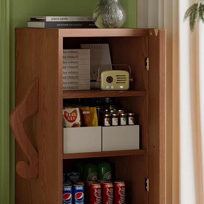 Contemporary Solid Wood 1-Storage Side Table