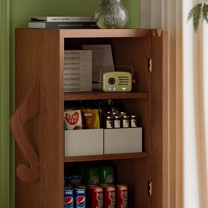 Contemporary Solid Wood 1-Storage Side Table