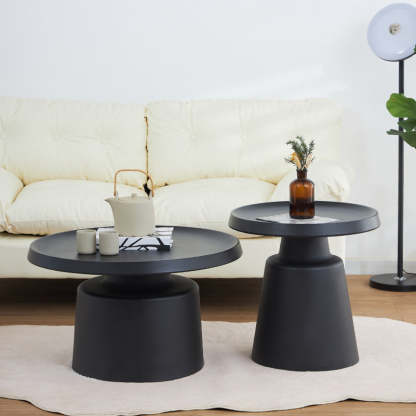 Minimalist Stainless Steel 1-Tier End Table
