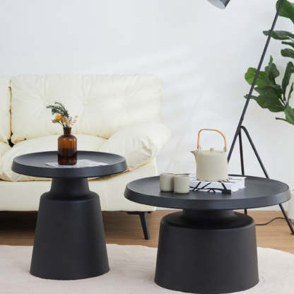 Minimalist Stainless Steel 1-Tier End Table