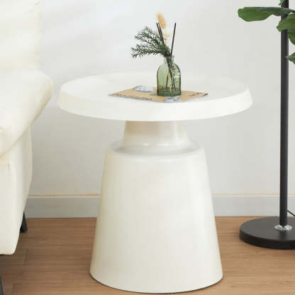 Minimalist Stainless Steel 1-Tier End Table