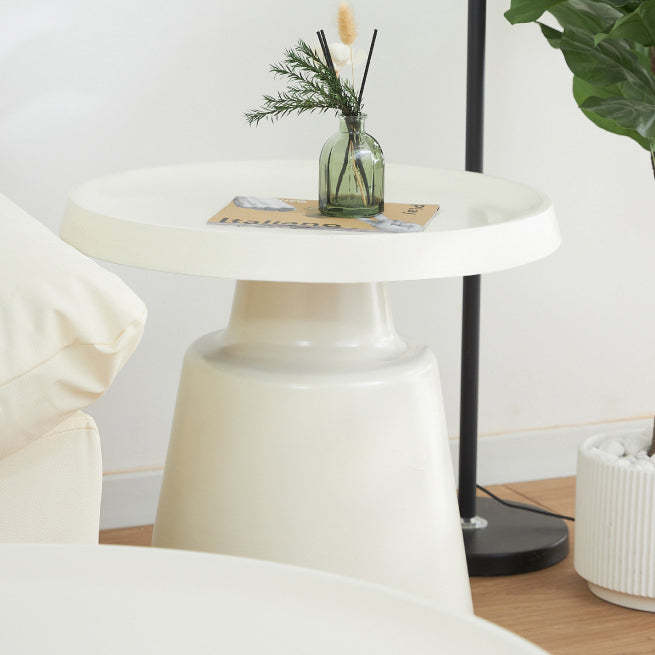 Minimalist Stainless Steel 1-Tier End Table