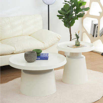 Minimalist Stainless Steel 1-Tier End Table