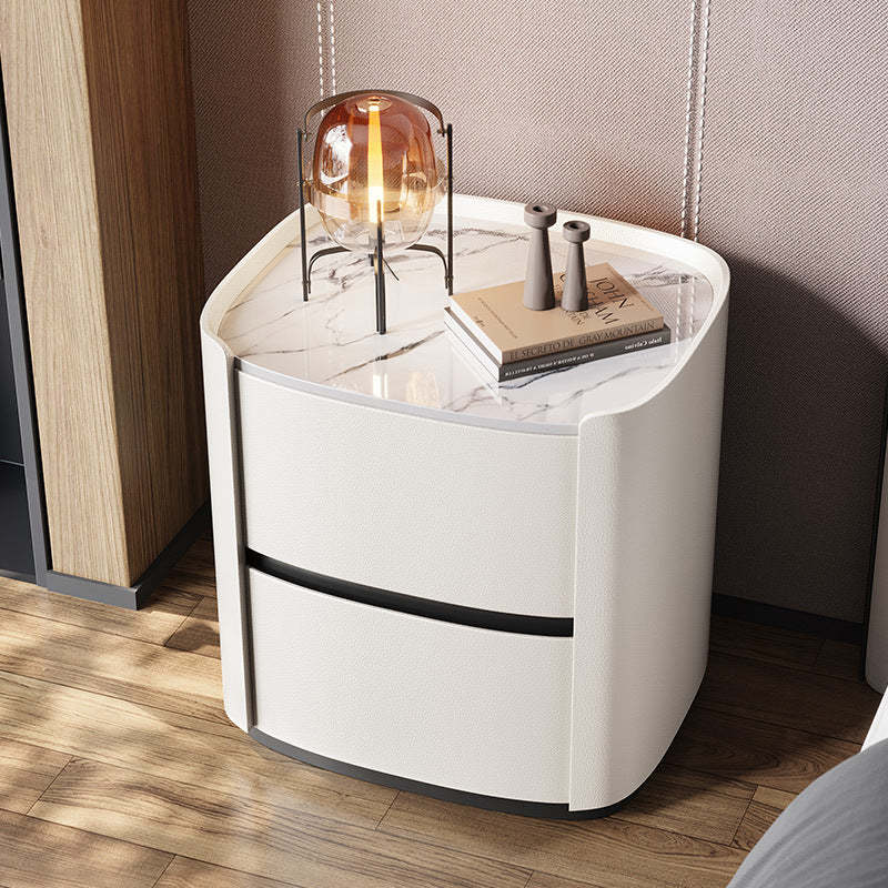 Minimalist Sintered Stone 2-Drawer Nightstand