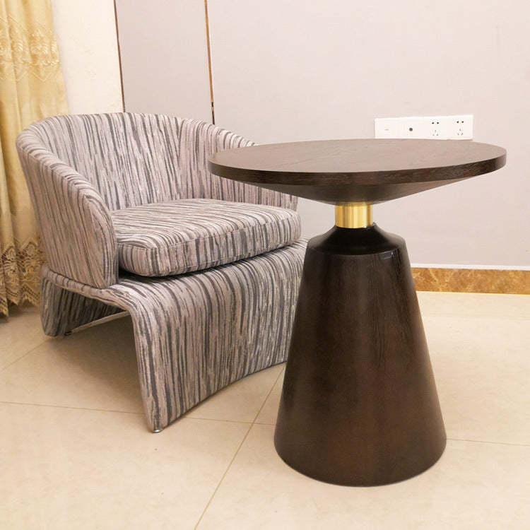 End round steel wood end & side tables for living room