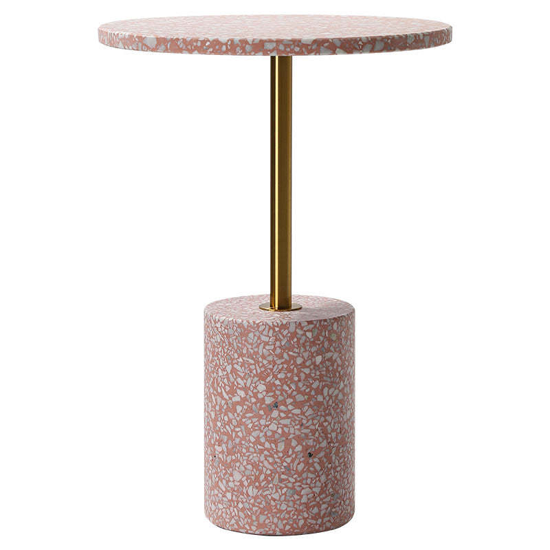 Modern Marble Metal Round End Table