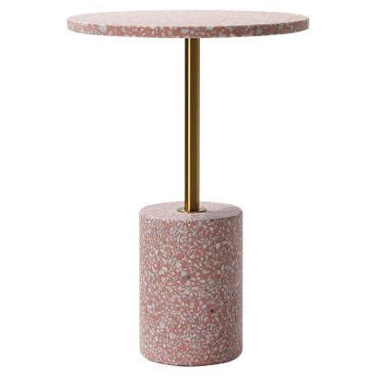 Modern Marble Metal Round End Table