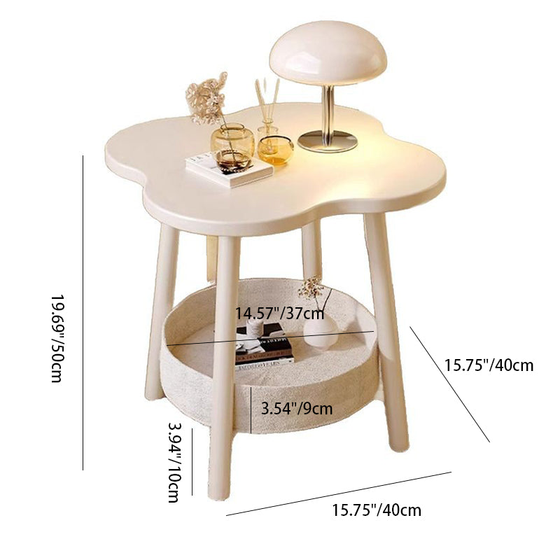 Minimalist Iron Flower 2-Tier End Table