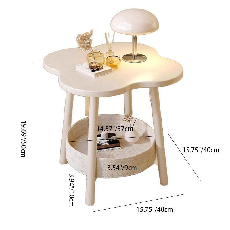 Minimalist Iron Flower 2-Tier End Table