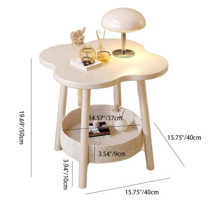 Minimalist Iron Flower 2-Tier End Table