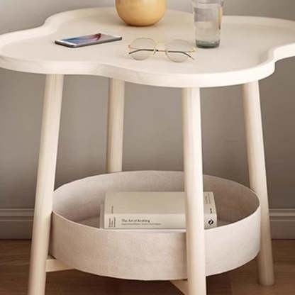 Minimalist Iron Flower 2-Tier End Table