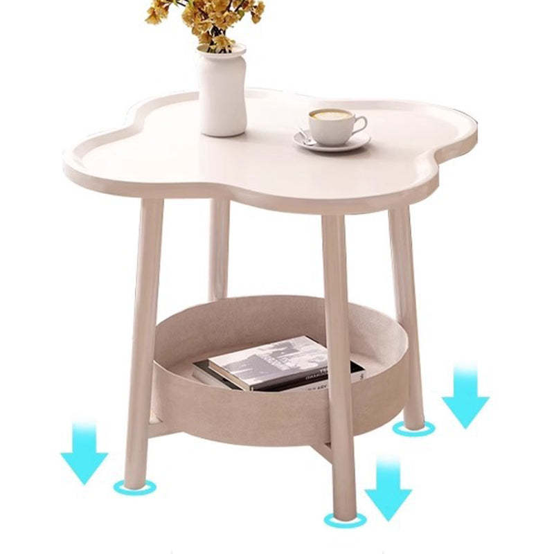 Minimalist Iron Flower 2-Tier End Table