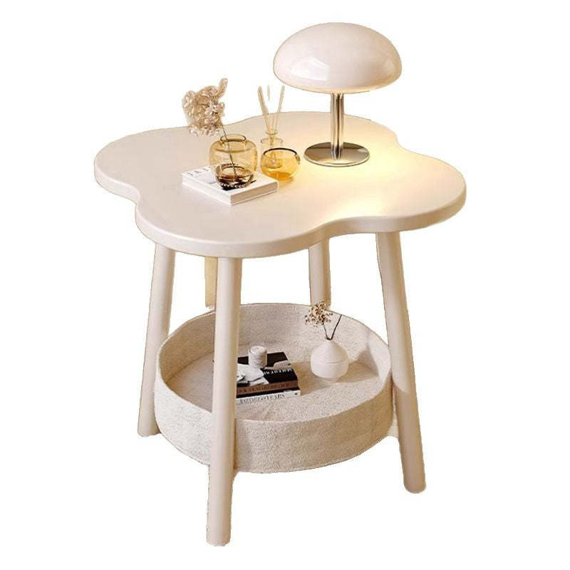 Minimalist Iron Flower 2-Tier End Table