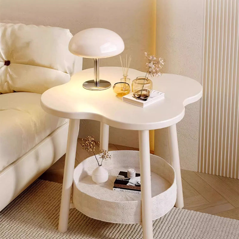 Minimalist Iron Flower 2-Tier End Table