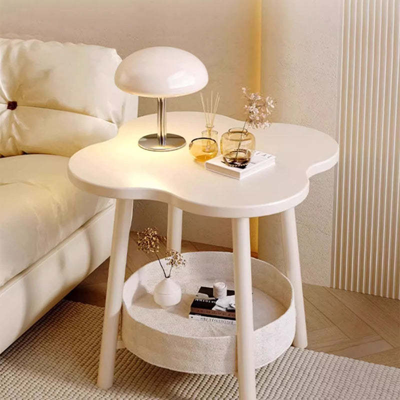 Minimalist Iron Flower 2-Tier End Table