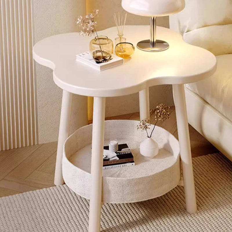 Minimalist Iron Flower 2-Tier End Table