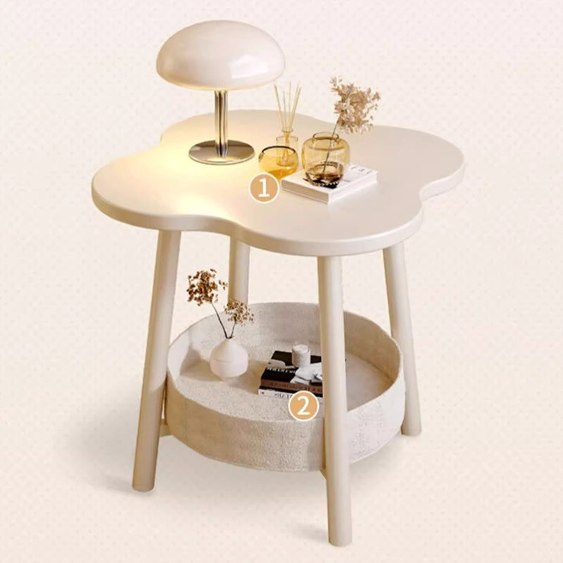 Minimalist Iron Flower 2-Tier End Table