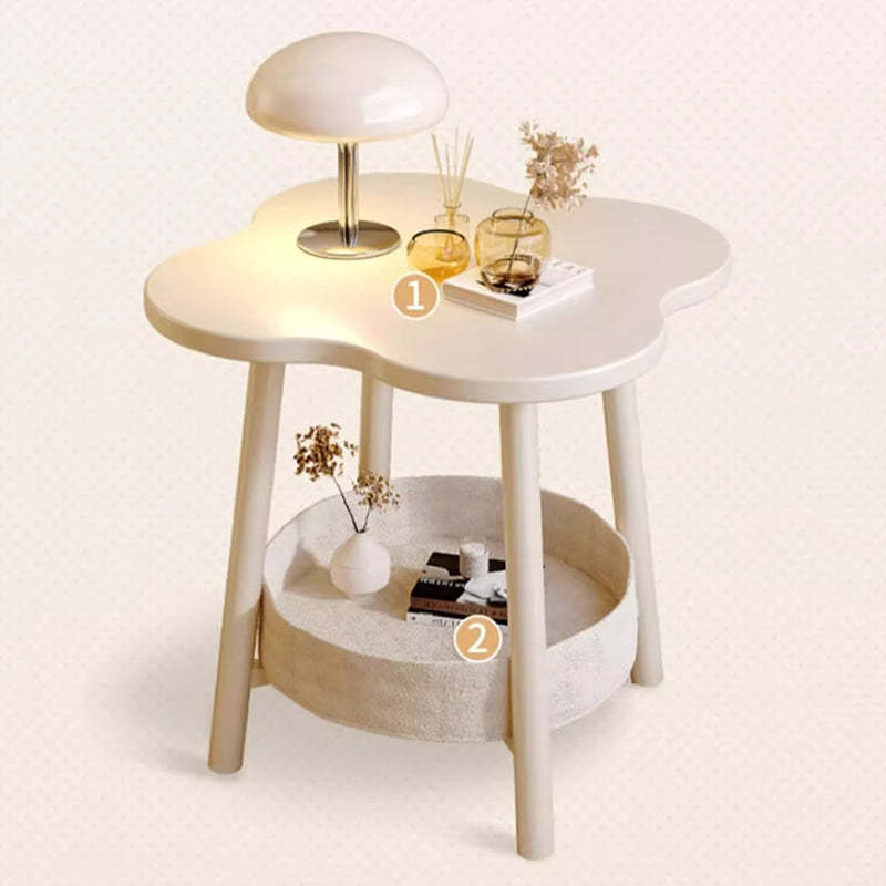 Minimalist Iron Flower 2-Tier End Table