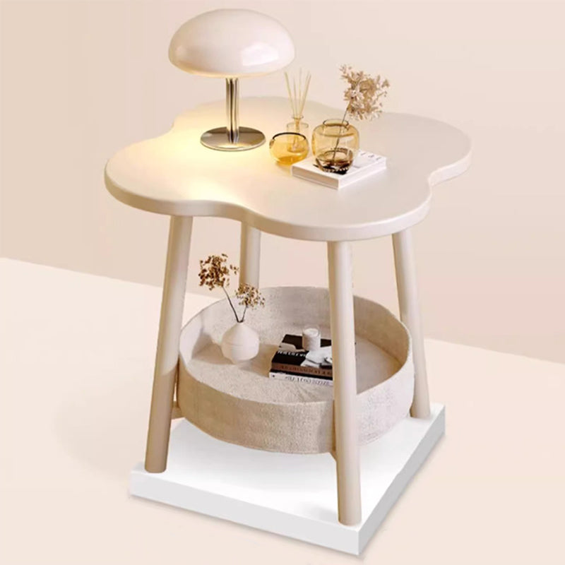 Minimalist Iron Flower 2-Tier End Table