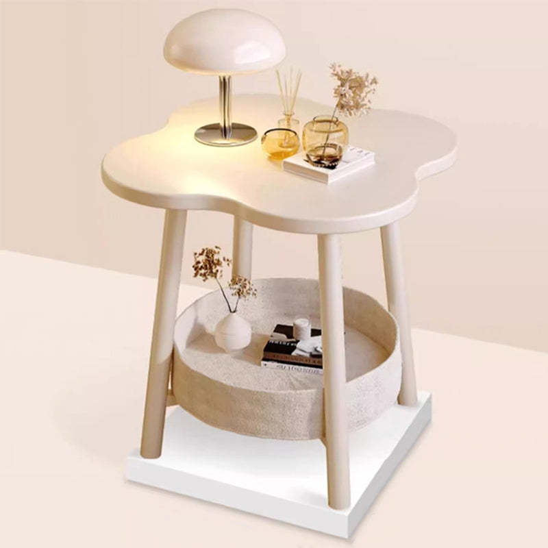 Minimalist Iron Flower 2-Tier End Table