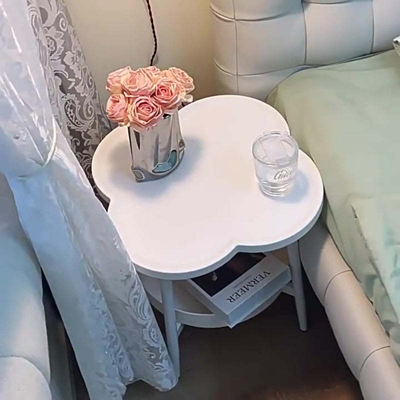 Minimalist Iron Flower 2-Tier End Table