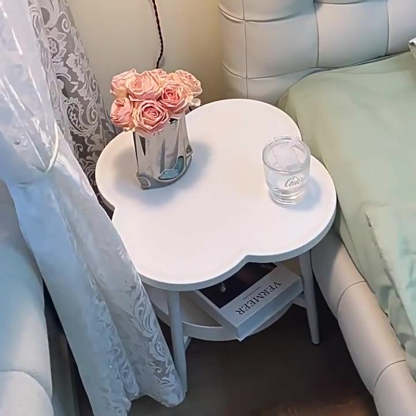Minimalist Iron Flower 2-Tier End Table