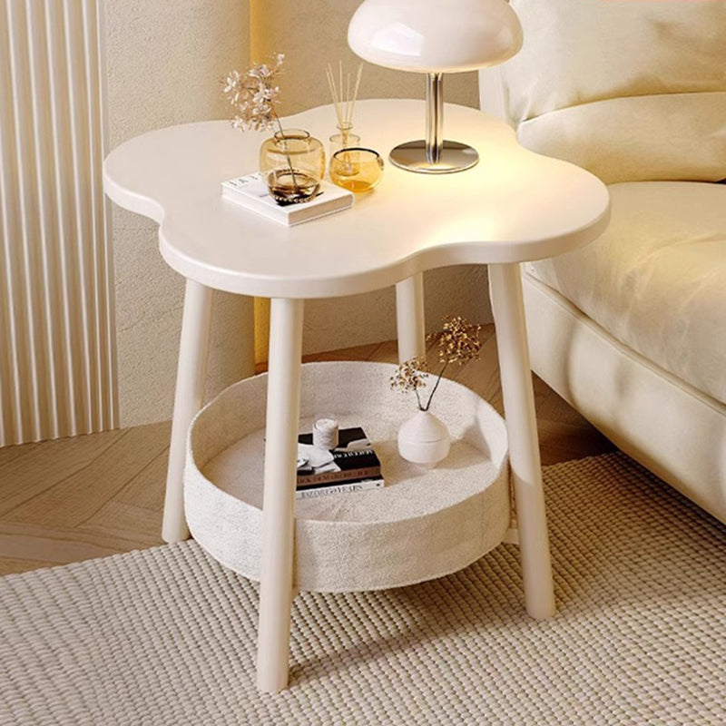Minimalist Iron Flower 2-Tier End Table