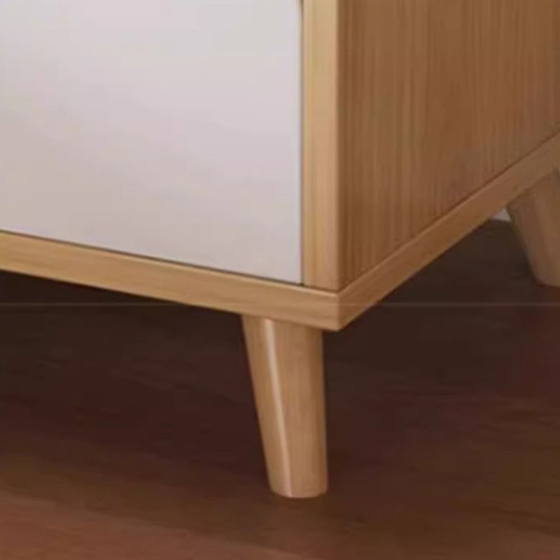 Minimalist Wood Cylinder 2-Drawer Nightstand