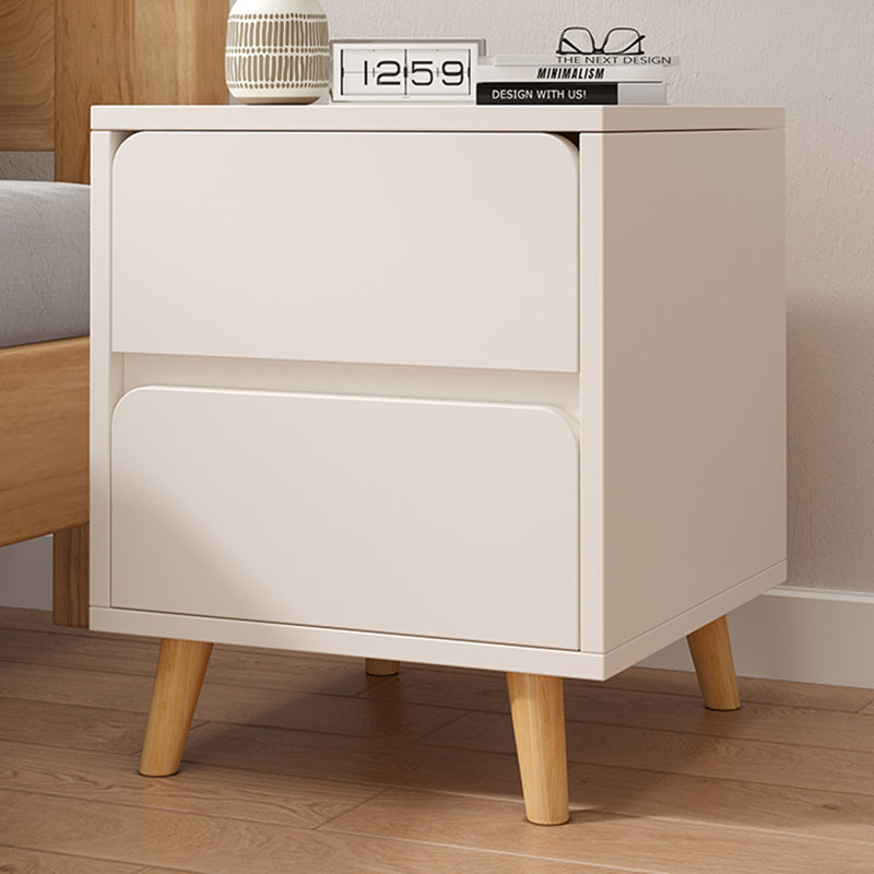 Minimalist Wood Cylinder 2-Drawer Nightstand
