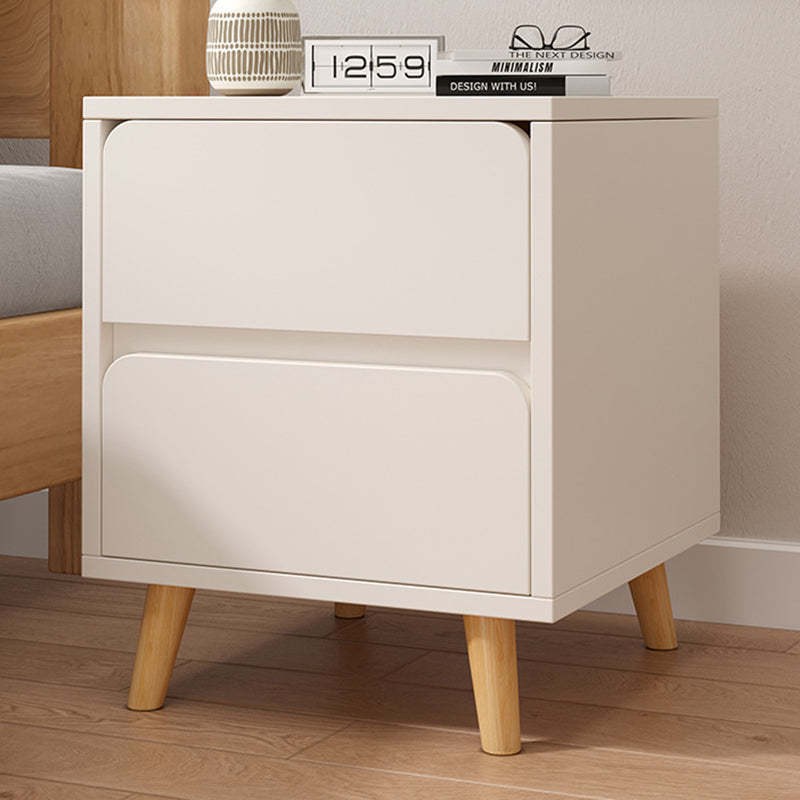 Minimalist Wood Cylinder 2-Drawer Nightstand