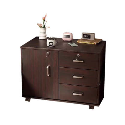 Minimalist Sintered Stone Wood 3-Drawer Side Table