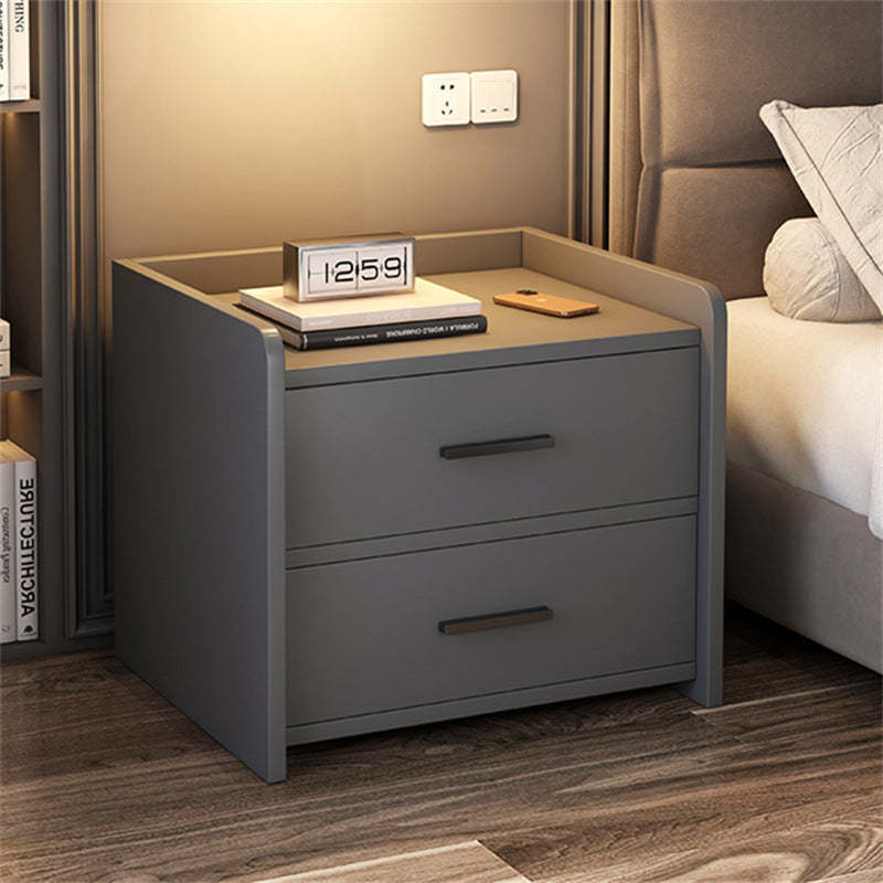 Minimalist Cylindrical 2-Drawer Nightstand — A / White